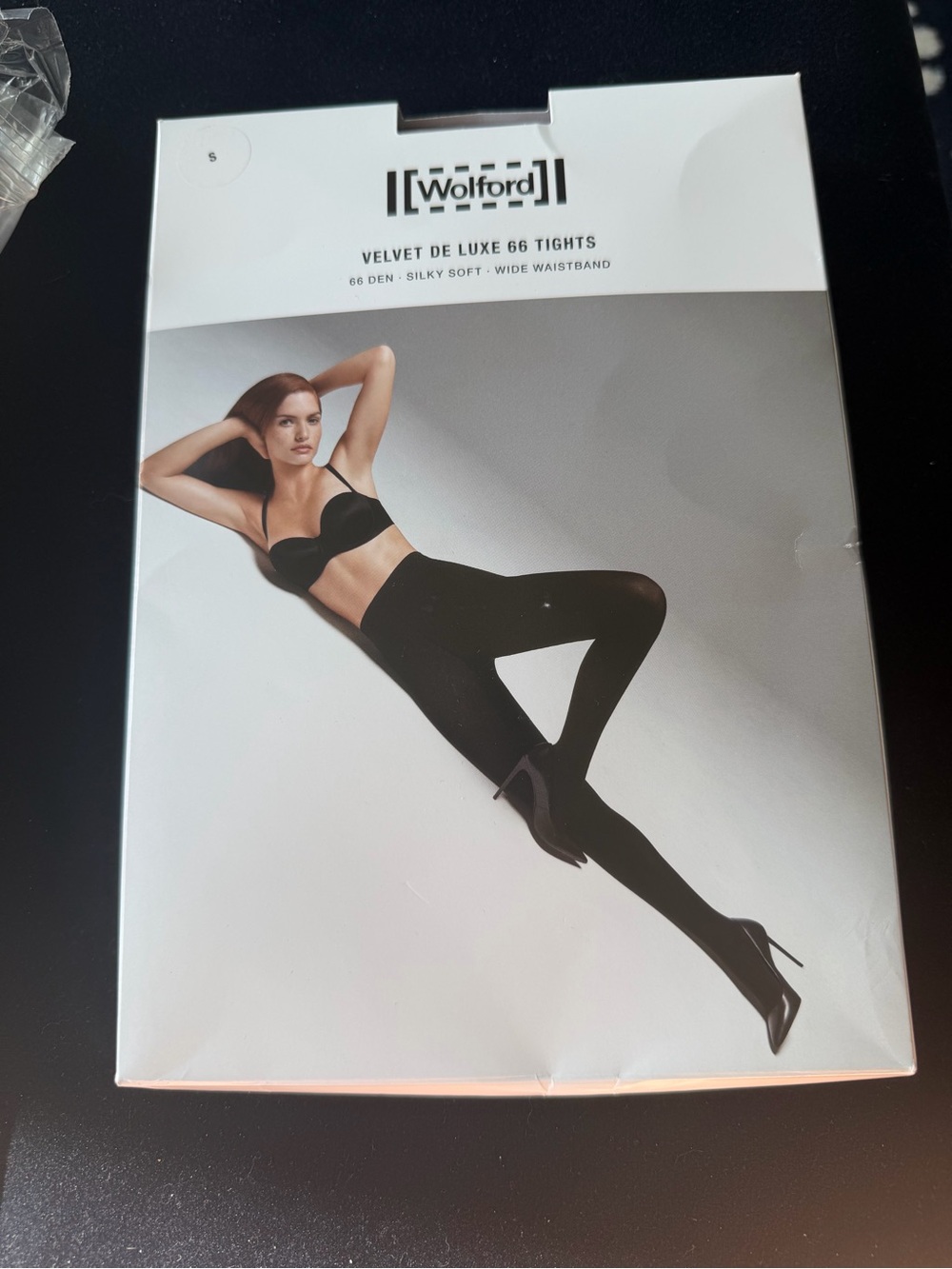 Wolford Velvet de Luxe 66 Tights - Midnight Red | Small| Silky Soft